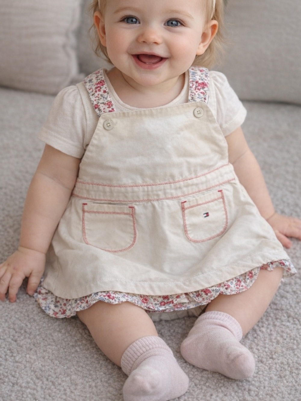 𝅺🌸3 for $30🌸 Tommy Hilfiger Baby Girl Overall Strap Dress